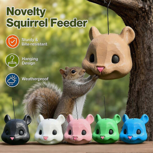 Eichhörnchenfutterhaus – Giant Head Garden Station ermöglicht Wildtieren einfache Fütterung