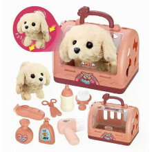Juguete para perros para niños, perro de peluche eléctrico, perro interactivo que camina, ladra, mueve la cola, animal de peluche con correa, jau