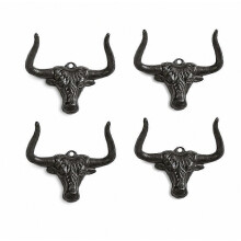 4er-Pack moderne Cowboyhut-Halter aus Metall, Wandhalterung aus Gusseisen, Western-Haken zur Aufbewahrung
