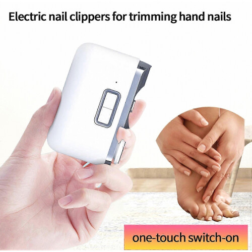 Electric Nail Polisher with Light 2-Speed Adjustable USB Rechargeable 2-In-1 Automatic Nail Clipper 1