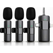2026 Wireless Lavalier Microphone for iPhone Android Camera, Noise Reduction 7H Battery