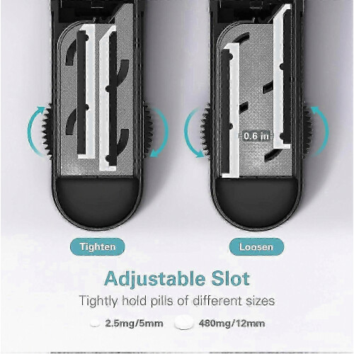 Pill Cutter Splitter compatible with Small Pills, Adjustable Multi Tablet with Stainless Steel Blade 2
