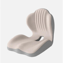 Ergonomisch zitkussen van traagschuim, L-vormig hol ontwerp met lendensteun.