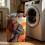 Large Capacity Foldable Quilted Laundry Basket, Storage Hamper with Handles, Size L 3