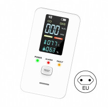 Intelligent Gas Leak Alarm With Environmental Monitoring For Household Safety And Hazard Prevention White
