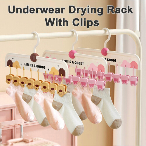 Non Slip Hangers with Clips Multi Clip Drying Rack Design 1