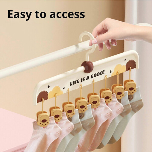 Non Slip Hangers with Clips Multi Clip Drying Rack Design 2