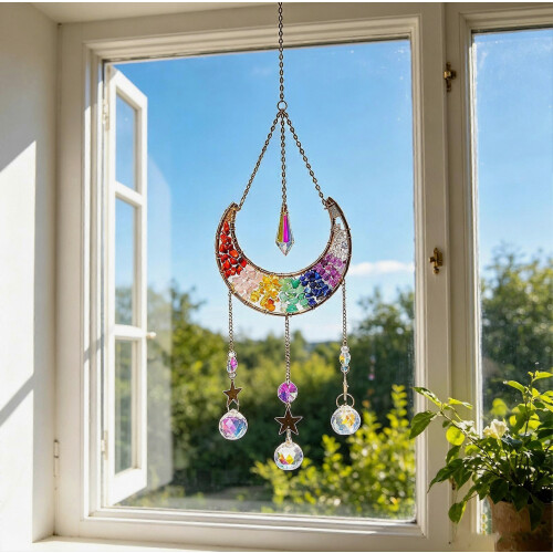 Prisma Arcobaleno Acchiappasole Luna per Decorazione d'Interni 2