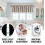 Light blocking curtain valance for modern living room, solid black, 2pcs set 4