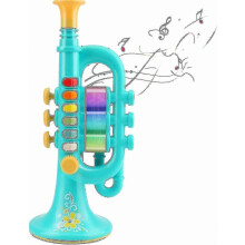 Spielzeugtrompete, tragbares Musikhorn mit Lichteffekten für Kinder, Kunststofftrompete mit Beleuchtung