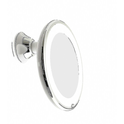 LED Magnifying Makeup Mirror with Suction Cup - 10x Zoom Adjustable Arm Light for Precision Cosmetic Application