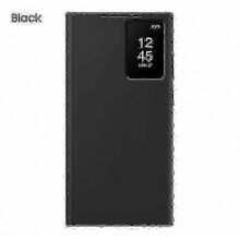 kompatibilný s vyklápacím puzdrom View Wallet Flip Case pre Samsung Galaxy S23 Ultra SM-S918B S-View Phone Case Cover Black