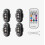 New 4pcs Wireless Led Strobe Lights With Remote Control, 8 Colors Usb Charing Waterproof Emergency Warning Lights-good 1