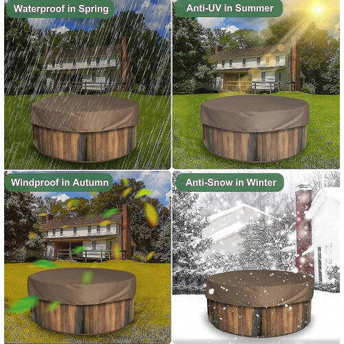 Copertura impermeabile e resistente ai raggi UV per vasca idromassaggio da esterno, ideale per spa e spa. Materiale durevole. 2