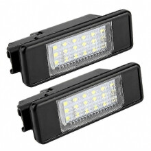 2pcs Led License Number Plate Light Lamp For Citroen C2 C3 C4 C5 C6 Ds3
