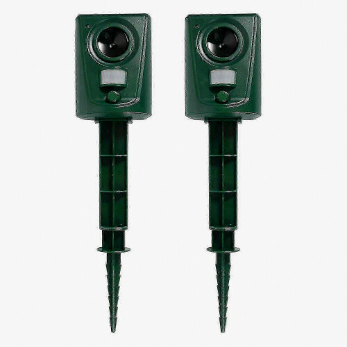 Motion activated cat deterrent for gardens - 2 pack ultrasonic repeller