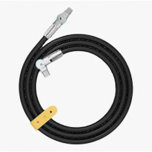 Type-C naar Type-C oplaad- en datakabel met 180 draaibare dubbele elleboog voor alle apparaten met Type-C-poorten