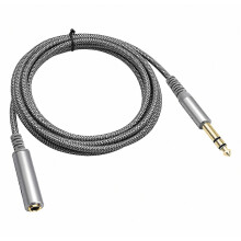 Adattatore per cavo audio da 1/4 di pollice a 6,35 mm: cavo stereo maschio-femmina per amplificatori e chitarre