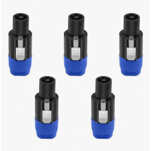 5PCS 4 Pin NL4FC Speaker Connector Plug with Twist Lock for Audio Cable Adapter NL4FX NLT4X