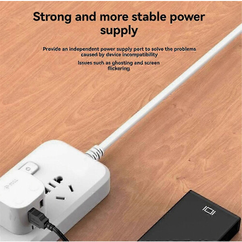 New Audio and Power AV Converter Adapter for PC, Set Top Box, TV, Monitors - Universal Compatibility 1