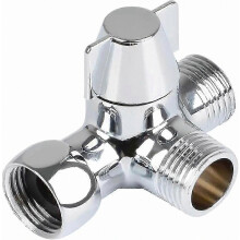 Solid Brass 3 Way Valve, 3 Way Diverter Valve Switch, 3 Way Shower Diverter Valve, G1/2" T-adapter Valve, For Shower, Hand Shower And Diverter Sh
