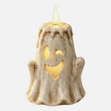 Halloweenska sviečka na diaľkové ovládanie, svietiaca dekorácia pre temnú párty atmosféru