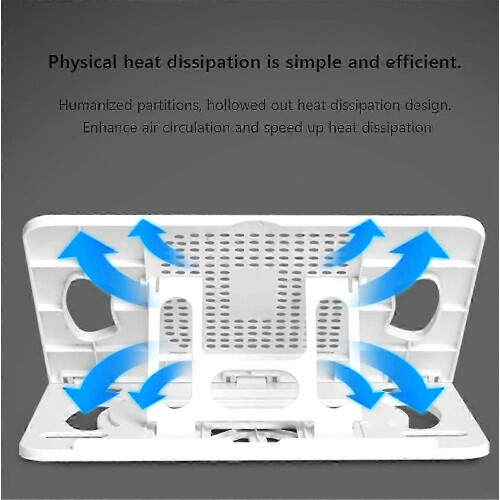 Rotary Adjustable Foldable Laptop Stand - Universal Portable Desktop Notebook & Tablet Holder Bracket S 1