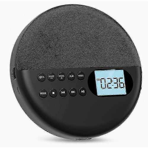 Rechargeable CD Player with Bluetooth and Built-in Speakers Featuring ASP LCD Display Technology