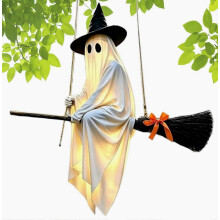 Kauko-ohjattava valaistu heiluva haamu Halloween-koristeena patio-kuistille ja kummitustalon asetteluun