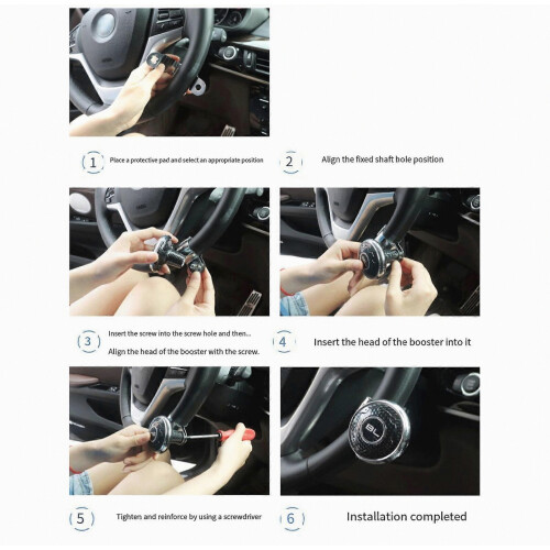 Heavy Duty Steering Wheel Knob with Rubber Padding Rotating for Secure Installation & Comfortable One Hand Operation Multicolor 1