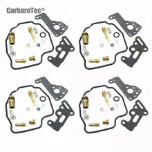 con 4 Sets For Yamaha Venture Royale XVZ1300 Vmax 1200 VMX1200 XVZ 1300 Carburetor Repair Kit Carb Seals Float Pilot Screws Rebuild