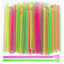 400 pailles cuillères jetables pour boissons glacées, L