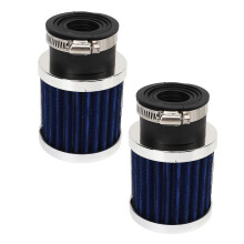 2 Pcs Motorcycle Air Filter Clamp On High Flow Round Tapered Cone Engine Protection Air Cleaner for 28mm‑48mm Carburetor Nozzle Blue