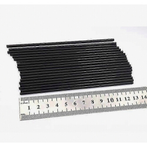 1000 Pieces Black Plastic Drinking Straws Disposable Straight for Party Tableware 1