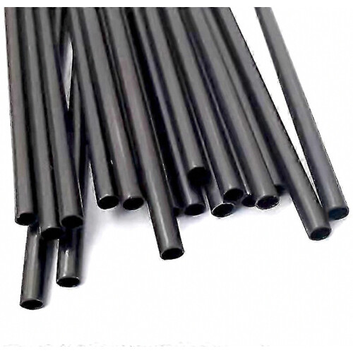 1000 Pieces Black Plastic Drinking Straws Disposable Straight for Party Tableware 2