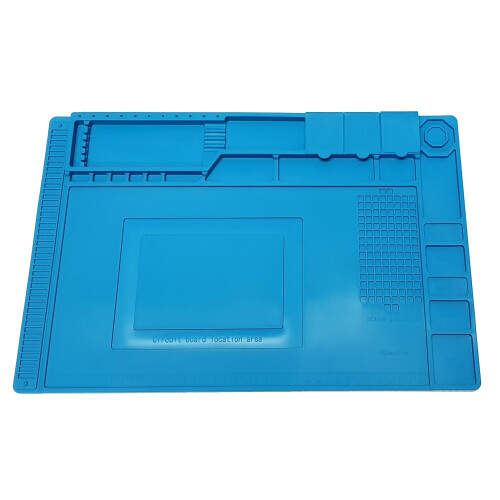 Heat Resistant Work Mat Silicone With Screwdiver Holder Magnetic Sections 45c