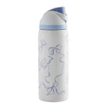 Owala FreeSip 32 oz Water Bottle with Blue Bow Design, Tied and True Edition, Compatible with Urban Outfitters