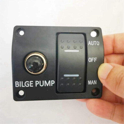 3-Way Marine Bilge Pump Switch Panel - Automatic Control for Boat Bilge Pump System with Waterproof Design 1