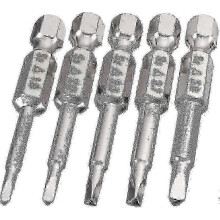 5-Piece 50mm S2 Steel Magnetic Triangle Screwdriver Bit Set with 1/4 Inch Hex Shank for Secure Fastening