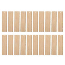 20 Unfinished DIY Wooden Bookmark Blanks for Crafting, 12x3x0.2cm Handmade Wood Tags for Scrapbooking & Gifts