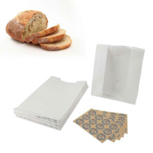50PCS Kraft Bread Bags with Transparent Window for Food Storage and Bakery Products