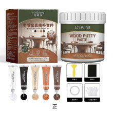 Wood Furniture Repair Kit Wood Scratch Repair Cream with Scraper, Color Blend & Quick-Dry
