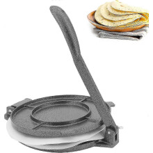Cast Iron Tortilla Press 20cm - Heavy Duty Tortilla Maker for Chapati, Roti, Flatbread & Home Baking, Durable Kitchen Tool (1pc)