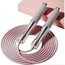 Adjustable Skipping Rope for Jumping Exercise with Lightweight Alloy Handles and Comfortable Silicone Grip