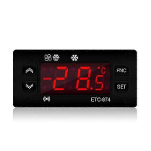 Black & Red Mini Fridge Temperature Regulator - Thermostat Controller for Compact Refrigerators