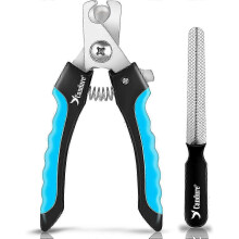 Stainless Steel Pet Nail Clippers with Nail File for Dogs and Cats - Safe Grooming Scissors for Small & Medium Breeds