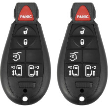2pcs 433Mhz M3N5WY783X Replacement Keyless Entry Remote Car Key Fob for Dodge Grand Caravan for Chrysler Town and Country 6 Buttons with Door Key