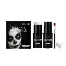 Halloween Face Paint Stick Set Black & White Cream Makeup Sticks for Face & Body, Easy Application for Parties & Costumes