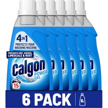 Calgon 4-in-1 Washing Machine Water Softener Gel, 750ml, Pack of 6