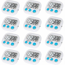 New 12 Pack Digital Kitchen Timer with On/Off Switch - Loud Alarm for Cooking Cy